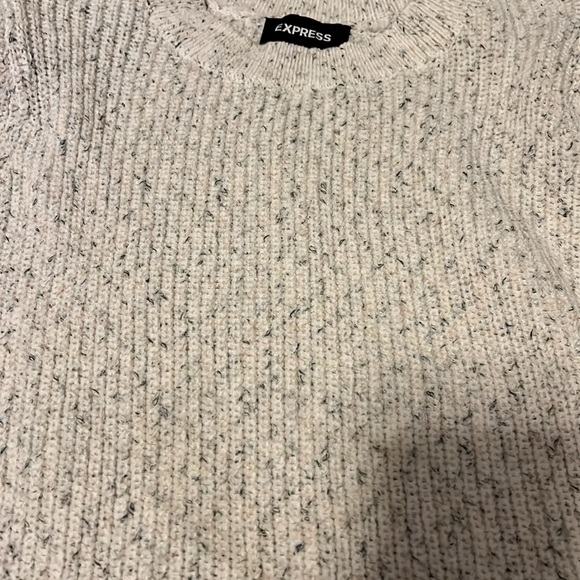 NWOT express black and white marled sweater. XL - Picture 2 of 4